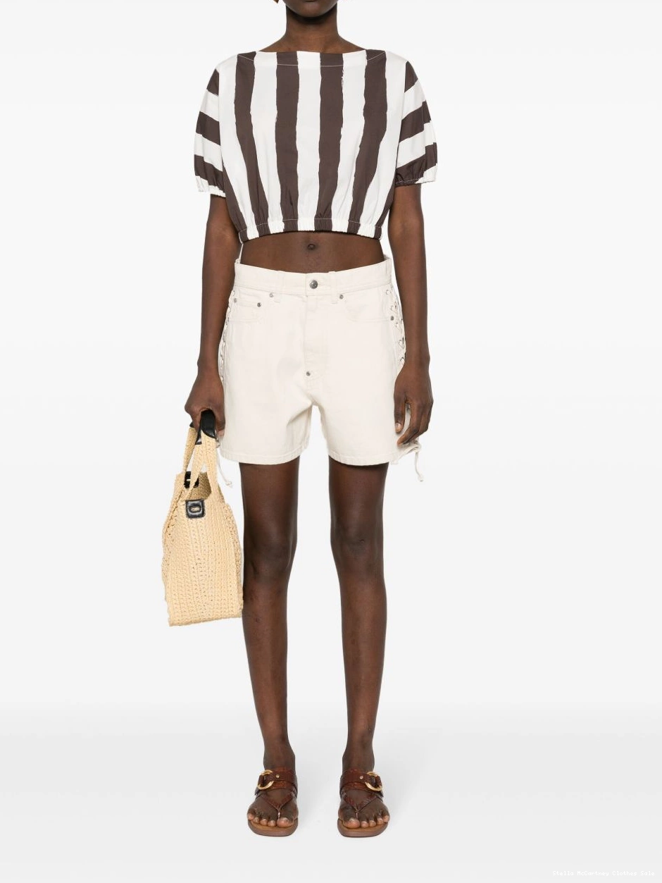 Cheap Women shorts Stella McCartney lace-up cotton 0725